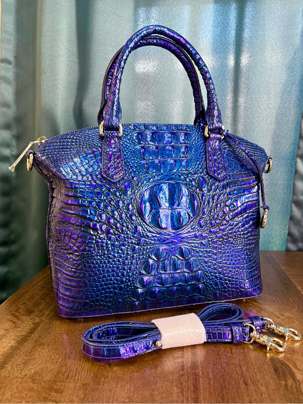 Brahmin GUC Md Duxbury - Neptune - Iridescent Blue & Purple - HTF, RARE - Picture 14 of 16